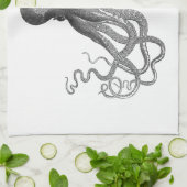 Kraken - Black Giant Octopus / Cthulu Theedoek (Gevouwen)