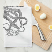 Kraken - Black Giant Octopus / Cthulu Theedoek (Quarter Fold)