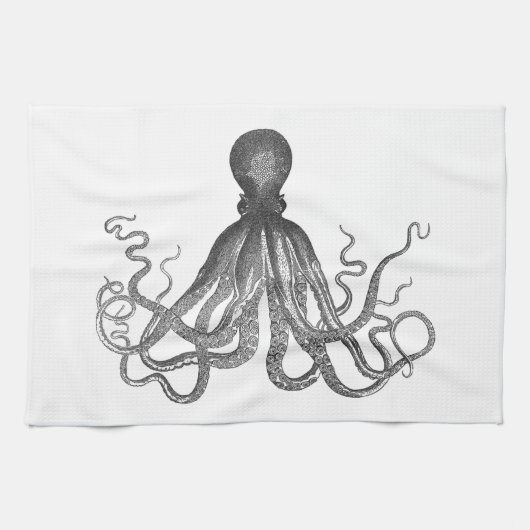 Kraken - Black Giant Octopus / Cthulu Theedoek (Horizontaal)