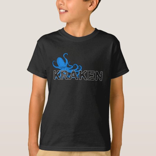 Kraken - Blauw T-shirt (Voorkant)