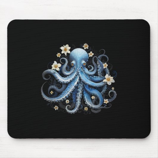 Kraken Blue Octopus Squid Zee Live Save Ocean Muismat (Voorkant)