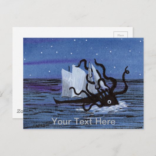 Kraken Briefkaart (Voorkant / Achterkant)