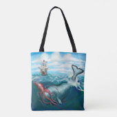 Kraken Canvas tas (Achterkant)