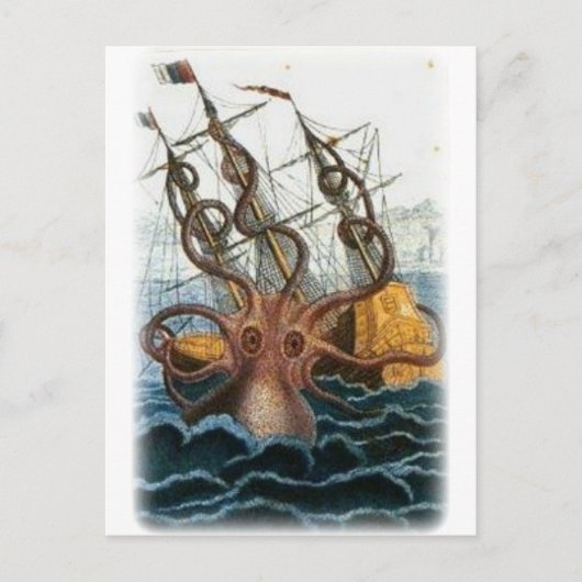 Kraken door Pierre Denys de Montfort, 1801 Briefkaart (Voorkant)