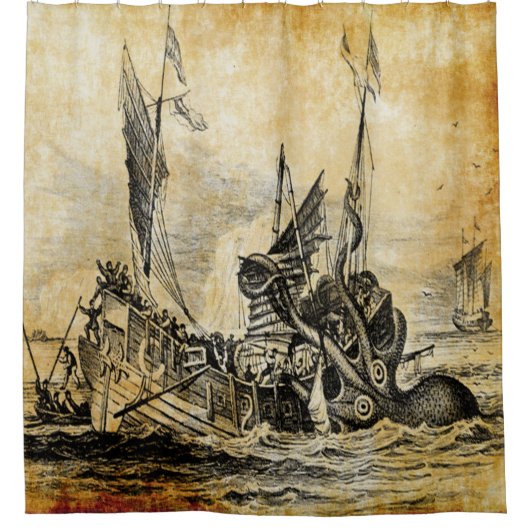 kraken douchegordijn (Voorkant)