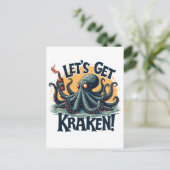 Kraken Funny Rum Drink Octopus Briefkaart (Staand voorkant)