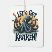 Kraken Funny Rum Drink Octopus Keramisch Ornament (Links)