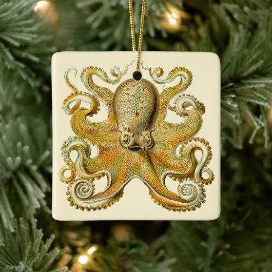 Kraken, Giant Octopus door Ernst Haeckel Keramisch Ornament (Boom)