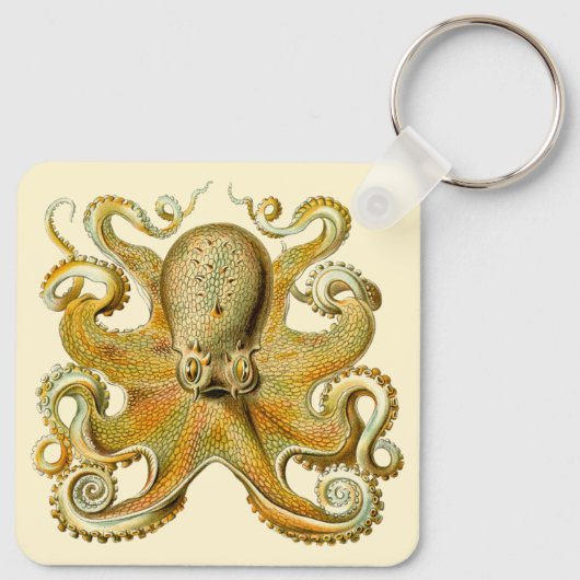 Kraken, Giant Octopus door Ernst Haeckel Sleutelhanger (Achterkant)