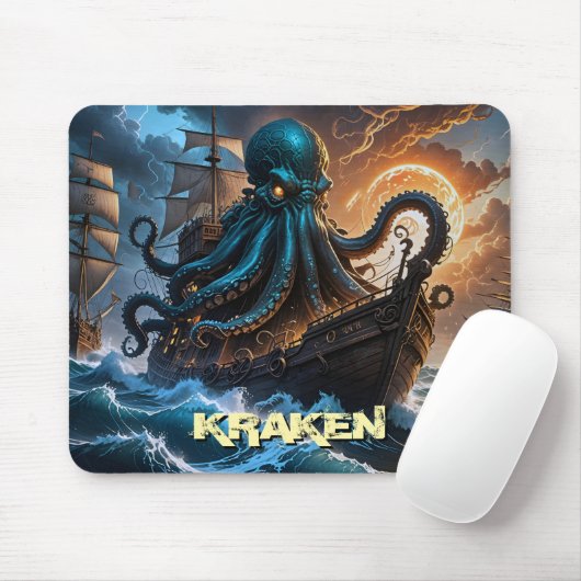 Kraken Giant Squid Octopus Like Monster Creature Muismat (Met muis)