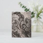  Kraken Giant Squid Zee Monster Briefkaart (Staand voorkant)
