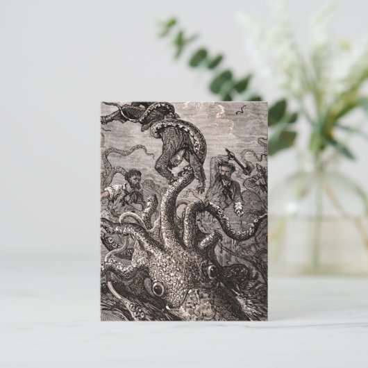  Kraken Giant Squid Zee Monster Briefkaart (Staand voorkant)