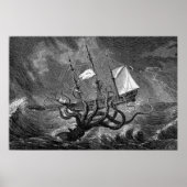 Kraken Giant Squid Zee Monster Ship Poster (Voorkant)
