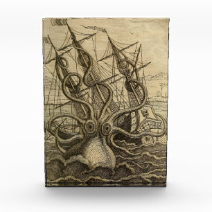 Kraken Giant Squid Zee Monster Ship Poster Fotoblokken