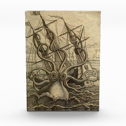  Kraken Giant Squid Zee Monster Ship Poster Fotoblokken (Voorkant)