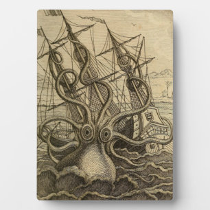 Kraken Giant Squid Zee Monster Ship Poster Fotoplaat