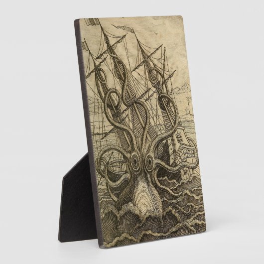  Kraken Giant Squid Zee Monster Ship Poster Fotoplaat (Zijkant)