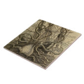  Kraken Giant Squid Zee Monster Ship Poster Tegeltje (Zijkant)