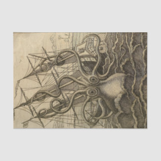 Kraken Giant Squid Zee Monster Ship Tissuepapier