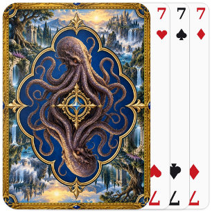 Kraken, gotische fantasie monster pokerkaarten