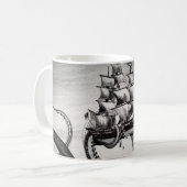 Kraken Holding Pirate/Sailing Ship White Mok (Voorkant links)