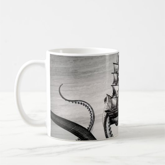 Kraken Holding Pirate/Sailing Ship White Mok (Links)