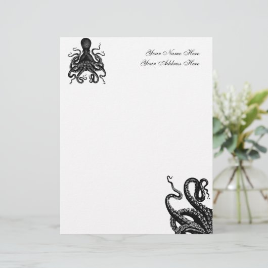 Kraken Letterhead Briefhoofd Ontwerp (Staand voorkant)
