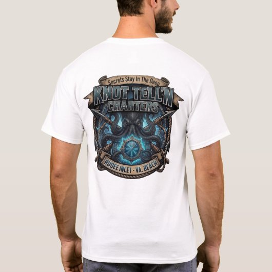 Kraken Logo Blauwe Kristal - T-shirt (Achterkant)