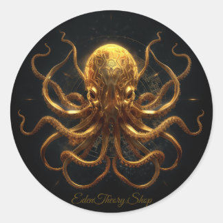 Kraken Logo Ronde Sticker