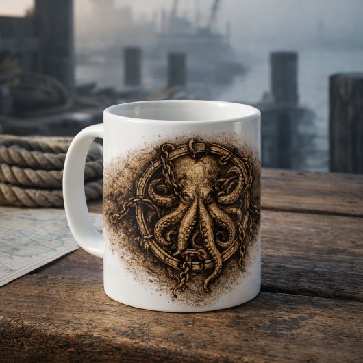 Kraken Mark Pirate Sigil Koffiemok