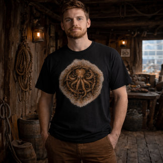 Kraken Merk Piraat Zegeltekens T-shirt