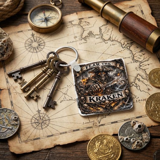 Kraken Metaal Sleutelhanger – Krátt