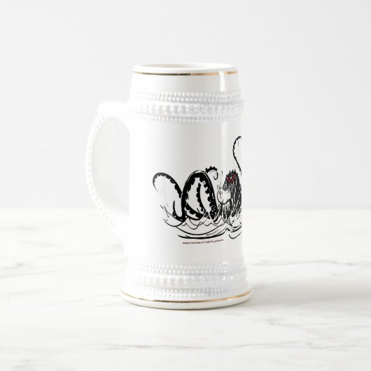 Kraken Mok! Beer Stein Bierpul (Voorkant links)