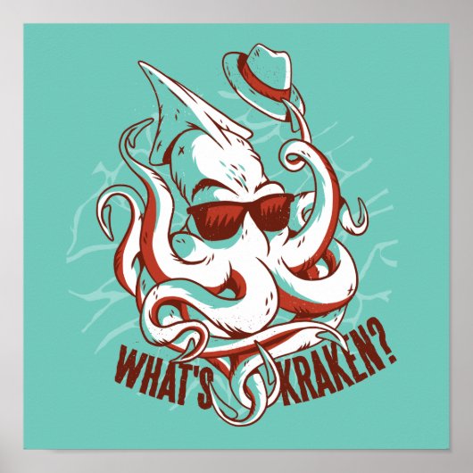 Kraken Monster Funny Poster (Voorkant)