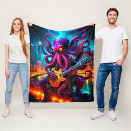 Kraken Monster Rockstar Fleece Deken