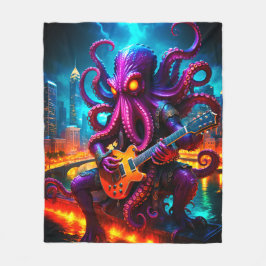Kraken Monster Rockstar Fleece Deken