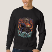 Kraken Octopus Illustration Crewneck  Trui (Voorkant)