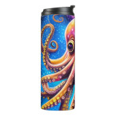 Kraken Octopus met persoonlijke naam Thermosbeker (Gedraaid links)