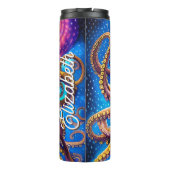 Kraken Octopus met persoonlijke naam Thermosbeker (Achterkant)