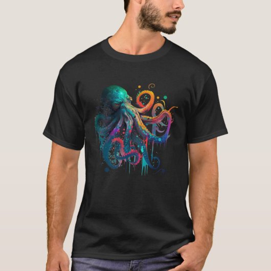 Kraken Octopus Sailing Ocean 2 T-shirt (Voorkant)