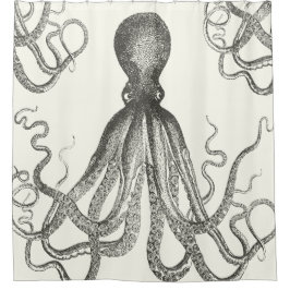 Kraken Octopus Tentacles  hand Drawn Fuuny Douchegordijn