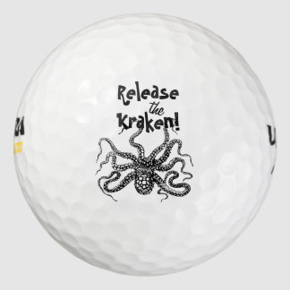 Kraken Pirate Golfer vrijgegeven Golfballen