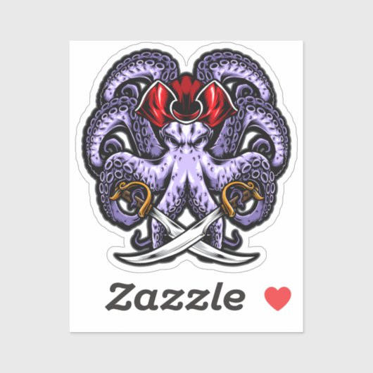 Kraken Pirate Sticker (Vel)