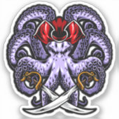 Kraken Pirate Sticker (Voorkant)