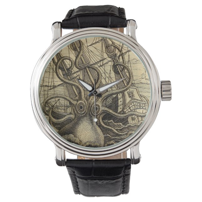  Kraken Print Horloge (Voorkant)