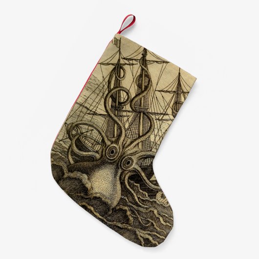  Kraken Print Kleine Kerstsok (Voorkant (Hangend))