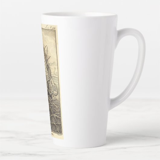 Kraken Print Latte Mok (Rechts)