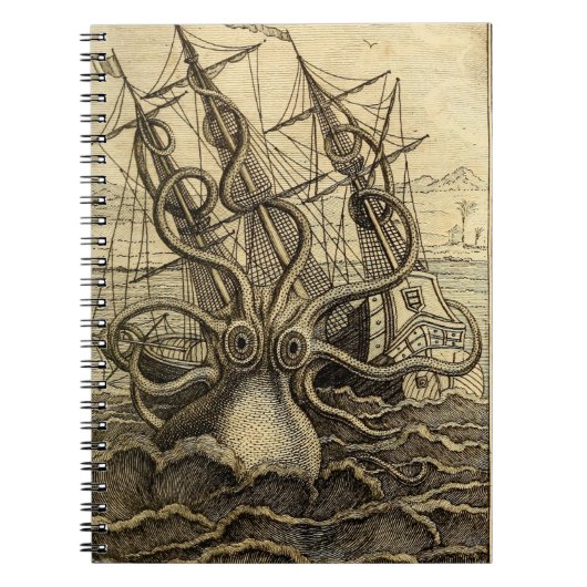 Kraken Print Notitieboek (Voorkant)