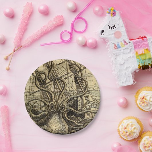  Kraken Print Papieren Bordje (Feest)