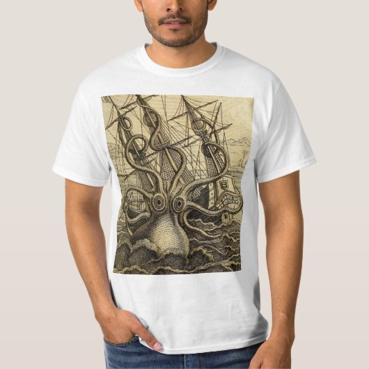  Kraken Print T-shirt (Voorkant)